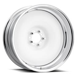 U.S. Wheel 515 Series Smoothie Gloss White Wheel with Chrome Lip 18x7