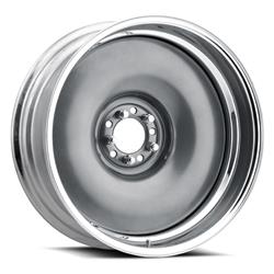 U.S. Wheel 516 Series Smoothie Gloss Gray Wheel with Chrome Lip 20x9