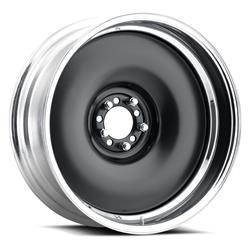 U.S. Wheel 517 Series Smoothie Matte Black Wheels with Chrome Lip 18x8