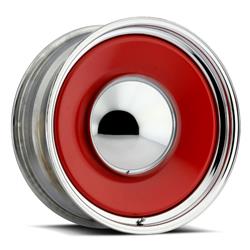 U.S. Wheel 631 Series Rat Rod Chrome and Gloss Red Wheels 20x8