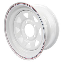 U.S. Wheel 70 Series White 8-Spoke Wheels 15x7