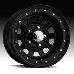 U.S. Wheel 841 Series Daytona Simulated Beadlock Black Wheels 16x10