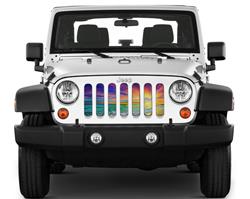 Under The Sun Inserts Grille Inserts for 2020-2024 GLADIATOR, 2018-2024 WRANGLER - INSRT-SUNSET-JL/JT