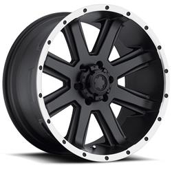 Ultra Wheel 195 Crusher Satin Black Wheels with Diamond-Cut Lip 16x8