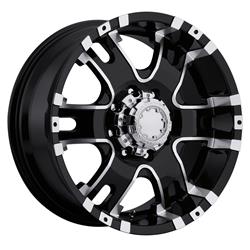 Ultra Wheel 201/202 Baron Gloss Black with Diamond Cut Accents Wheels