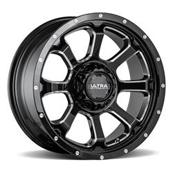 Ultra Wheel 219 Nemesis Gloss Black Wheels with Machined Accents 18x9