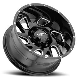 Ultra Wheel 221 Carnage Gloss Black Wheels with Milled Accents