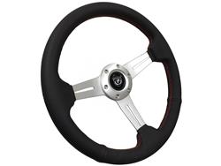 VSW S6 Series Sport Perforated Leather Steering Wheels ST3587BLK-RED