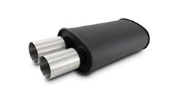 Vibrant Performance StreetPower Flat Black Universal 304 Stainless Steel 2.5 Inch Muffler 12320