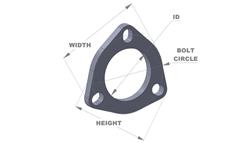 Vibrant Performance 3-Bolt 2.750 Inch Exhaust Flange 1485S