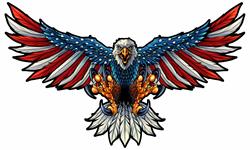 American Flag Eagle Steel Sign