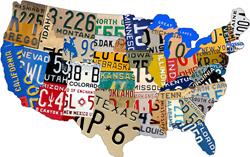 USA License Plate Map