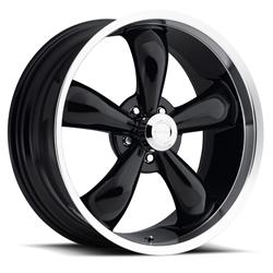 Vision American Muscle 142 Legend 5 Series Machined Lip Gloss Black Wheels 18x9.5