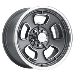 Vision American Muscle 148 Shift Satin Gray Machined Wheels 15x8