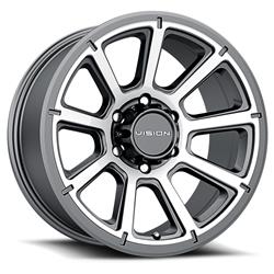 Vision HD 353 Turbine Series Silver Salt-Resistant Winter Painted Wheels 17x8.5