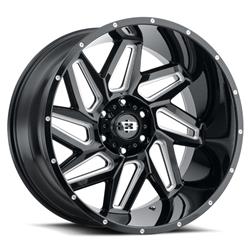 Vision Off-Road 361 Spyder Series Gloss Black Wheels with Milled Spokes 20x9