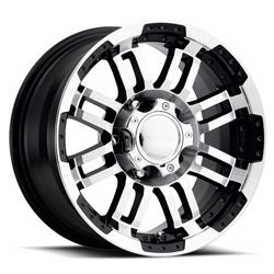 Vision Off-Road 375 Warrior Series Gloss Black Wheels with Machined Face 17x8.5