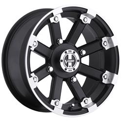 Vision Off-Road 393 Lockout Matte Black Wheels with Machined Lip