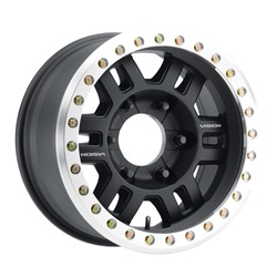 Vision Off-Road 398 Manx Gloss Black Wheels with Machined Lip 18x9