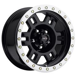 Vision Off-Road 398 Manx Gloss Black Wheels with Machined Lip 18x9