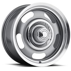 Vision American Muscle 55 Rally Aluminum Gunmetal Wheels with Machined Lip 17x7