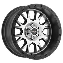 Vision GV8 Invader Series Matte Black Wheels with Machined Face GV8-2936MBMF18