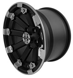 Vision Off-Road 393 Lockout Matte Black Wheels with Machined Lip 14x8