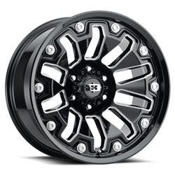 Vision Off-Road 362 Armor Series Gloss Black Wheels with Milled Spokes 20x9