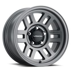 Vision HD 408 Manx 2 Dually Series Satin Gray Wheels 16x6