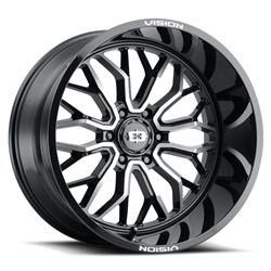 Vision Off-Road 402 Riot Series Gloss Black Machined Face Wheels 20x9