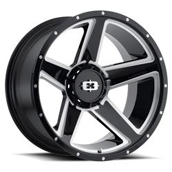 Vision HD 390 Empire Series Gloss Black Milled Wheels 15x6