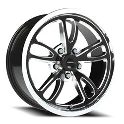 Vision American Muscle 149 Patriot Gloss Black Milled Wheels with Polished Lip 15x4