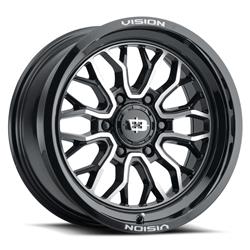 Vision Off-Road 402 Riot Series Gloss Black Machined Face Wheels 18x9