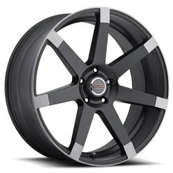 Vision Street Designs 9042 Sultan Matte Black Wheels with Anthracite Spokes 22x9.5