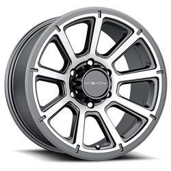 Vision HD 353 Turbine Series Gloss Black Wheels with Machined Face 15x6