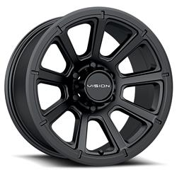 Vision HD 353 Turbine Series Matte Black Wheels 15x6