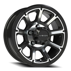 Vision HD 353 Turbine Series Gloss Black Wheels with Machined Face 15x6