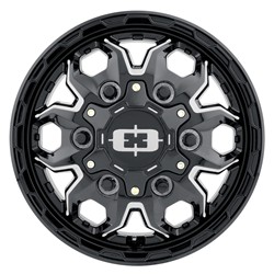 Vision HD 410 Korupt Van Series Gloss Black Wheels with Milled Accents 17x7.5