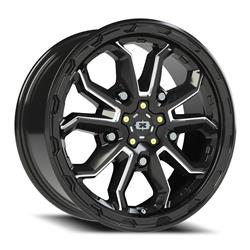 Vision HD 410 Korupt Van Series Gloss Black Wheels with Milled Accents 16x6.5