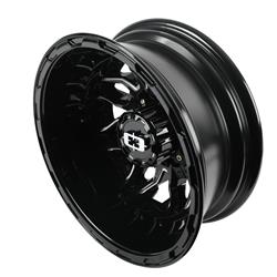 Vision HD 410 Korupt Dually Series Gloss Black Wheels with Milled Accents 17x6.5