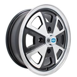 EMPI Replica 914 Gloss Black Wheels with Polished Lip 15x5.5