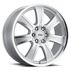 Voxx Turin Gloss Silver Wheels with Machined Face and Lip 17x8.5