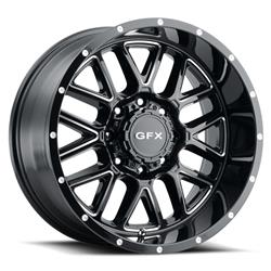 Voxx G-FX TM5 Gloss Black Wheels with Milled Spokes 17x8.5
