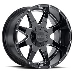 Voxx G-FX TR12 Gloss Black Wheels with Milled Spokes 17x9