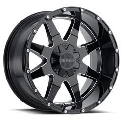 Voxx G-FX TR12 Gloss Black Wheels with Milled Spokes 20x9