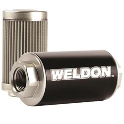 Weldon Billet 100 Microns Fuel Filter with -10 AN Inlet Size WEQ10100SSN