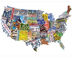 USA License Plate Map Puzzles