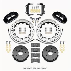 Wilwood Forged Narrow Superlite 4R Big Brake Rear Parking Brake Kits for 2007-2018 WRANGLER - 140-13969-D
