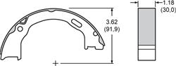 Wilwood Replacement Dynalite Pro Series Parking Brake Shoes 150-6244K