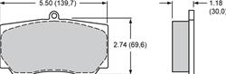 Wilwood PolyMatrix A Compound Brake Pads 15A-7062K-B